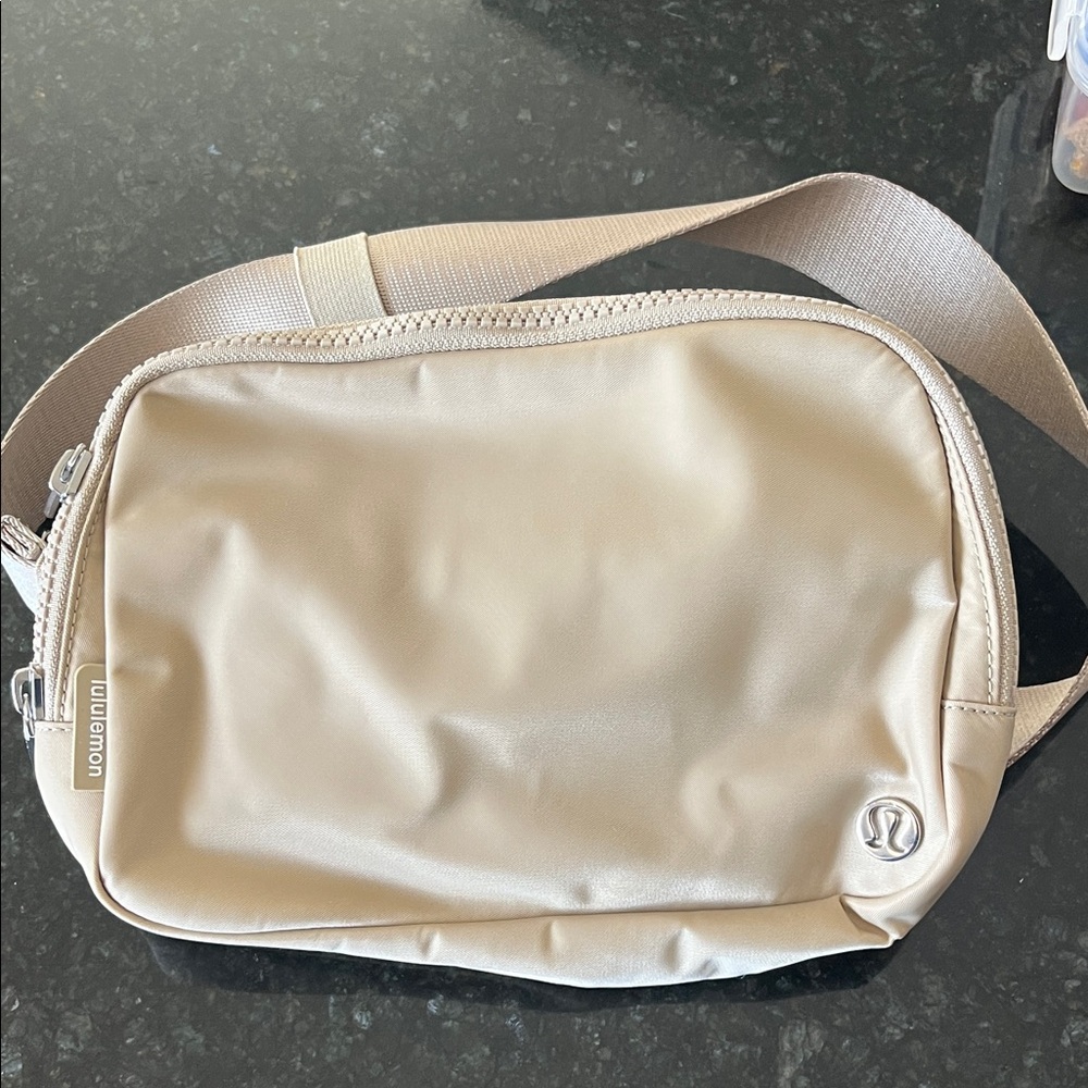 lululemon athletica Beige Crossbody Bag with Adjustable Strap